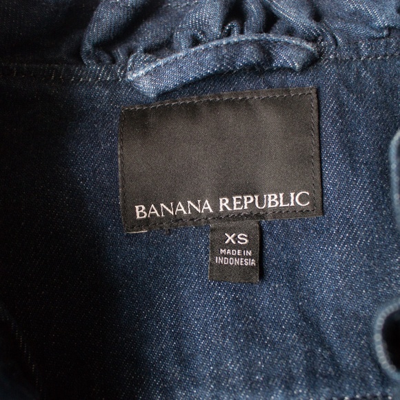 Banana Republic |  Ruffle Peplum Denim Jean Jacket - Picture 2 of 6